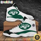 New York Jets Football Nfl Big Logo 6 Air Jordan 13 Sneaker Shoes
