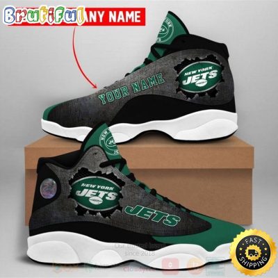 New York Jets Nfl Custom Name Air Jordan 13 Shoes