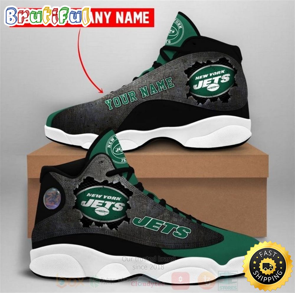 New York Jets Nfl Custom Name Air Jordan 13 Shoes New York Jets Nfl Custom Name Air Jordan 13 Shoes