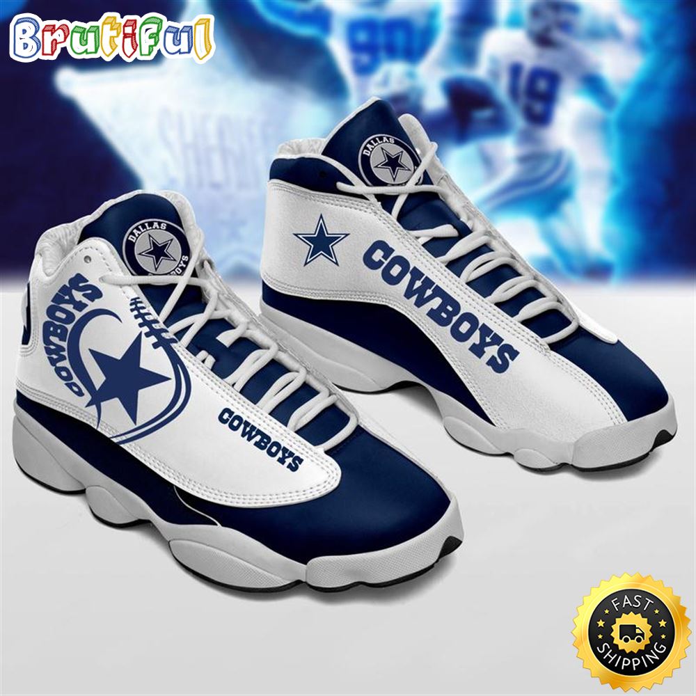 Nfl Dallas Cowboys Blue Air Jordan 13 Sneaker Shoes