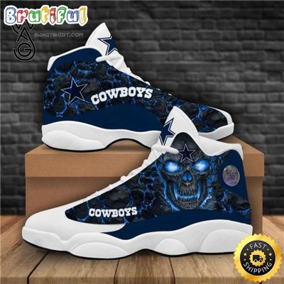 Nfl Dallas Cowboys Skull Air Jordan 13 Shoes