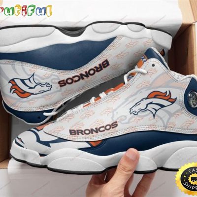 Nfl Denver Broncos Air Jordan 13 Sneaker Shoes