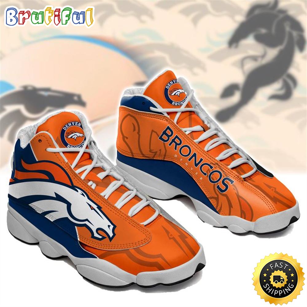 Nfl Denver Broncos Orange Air Jordan 13 Sneaker Shoes Nfl Denver Broncos Orange Air Jordan 13 Sneaker Shoes