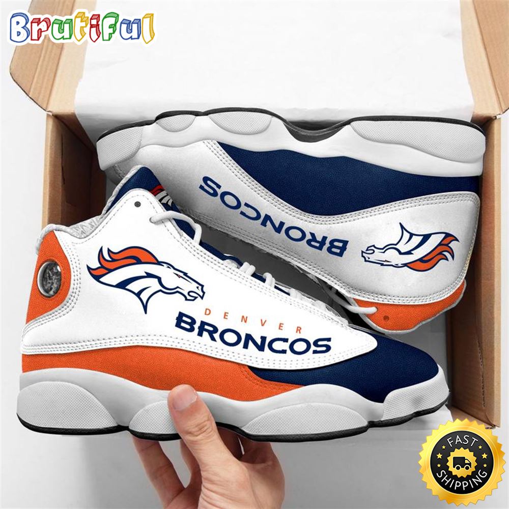 Nfl Denver Broncos Team Air Jordan 13 Sneaker Shoes