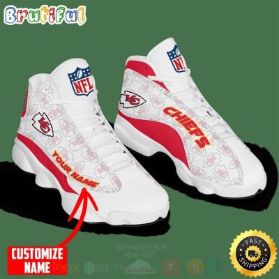 Nfl Kansas City Chiefs Custom Name Air Jordan 13 Shoes