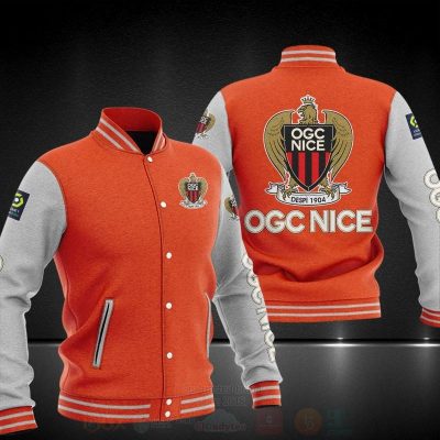 OGC Nice Orange White Baseball Jacket