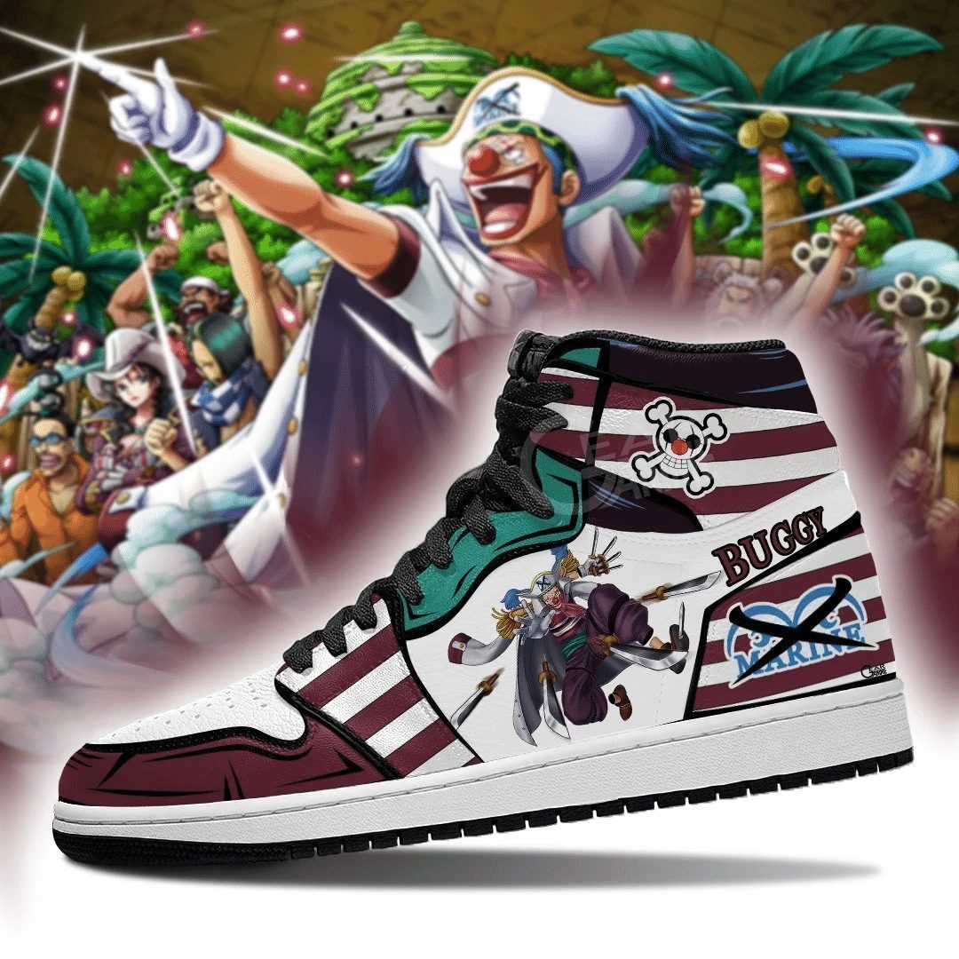 ONE PIECE Buggy Air Jordan 1 High Sneakers V1 ONE PIECE Buggy Air Jordan 1 High Sneakers V1
