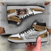 One Piece Gol D Roger Wanted Air Jordan 1 High Sneakers Mockup 3.jpg - demo10