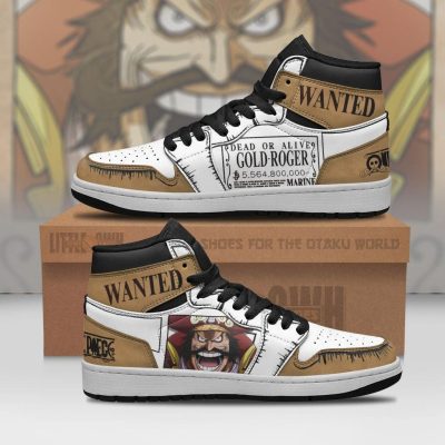ONE PIECE Gol D Roger Wanted Air Jordan 1 High Sneakers