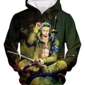 ONE PIECE Roronoa Zoro Pullover Hoodie V4