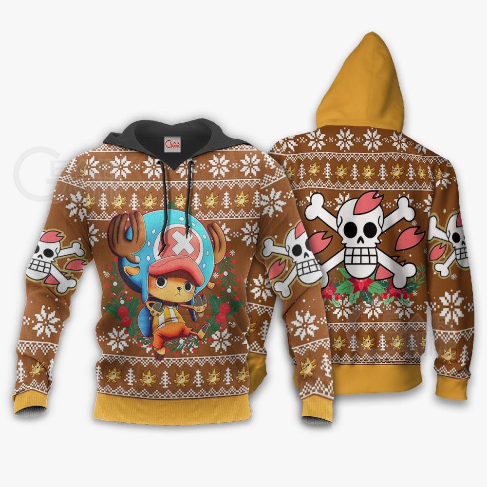 ONE PIECE Tony Tony Chopper Ugly Christmas Pullover Hoodie ONE PIECE Tony Tony Chopper Ugly Christmas Pullover Hoodie