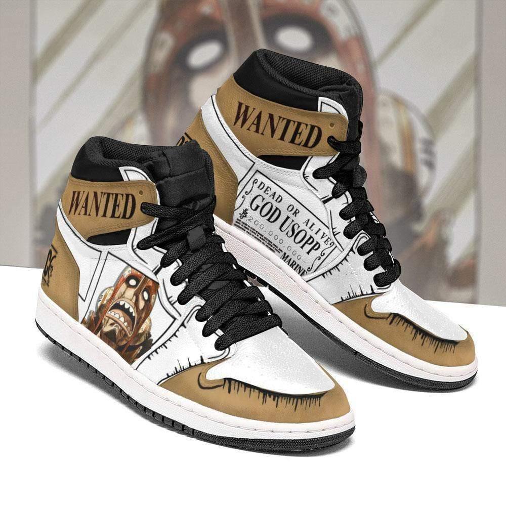 ONE PIECE Usopp Wanted Air Jordan 1 High Sneakers ONE PIECE Usopp Wanted Air Jordan 1 High Sneakers