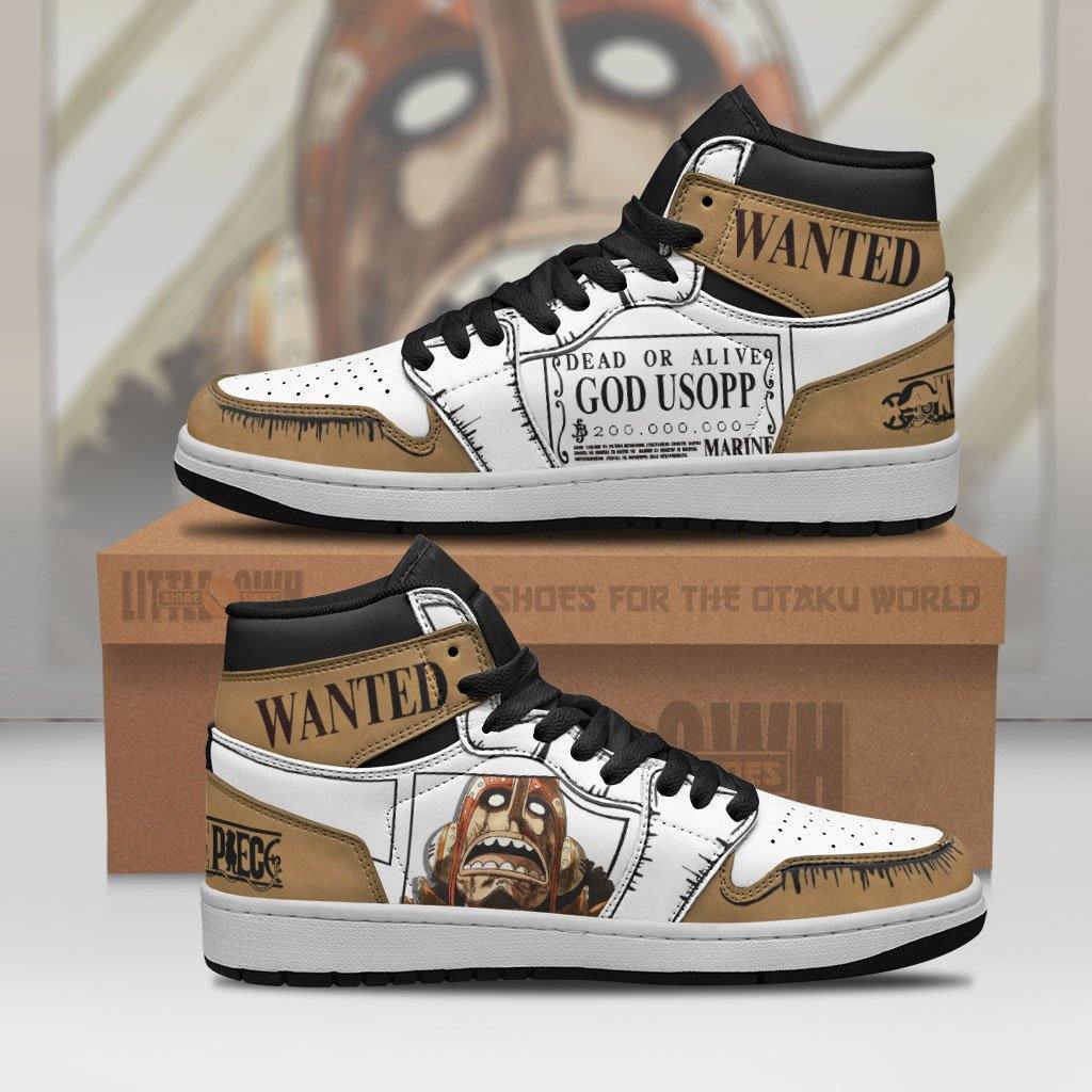 ONE PIECE Usopp Wanted Air Jordan 1 High Sneakers ONE PIECE Usopp Wanted Air Jordan 1 High Sneakers