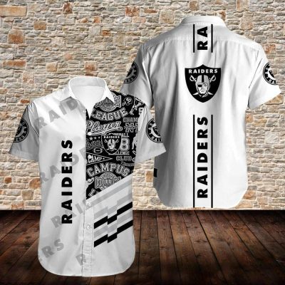 NFL Las Vegas Raiders White Hawaiian Shirt