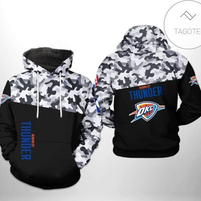 NBA Oklahoma City Thunder Black Camo Pullover Hoodie