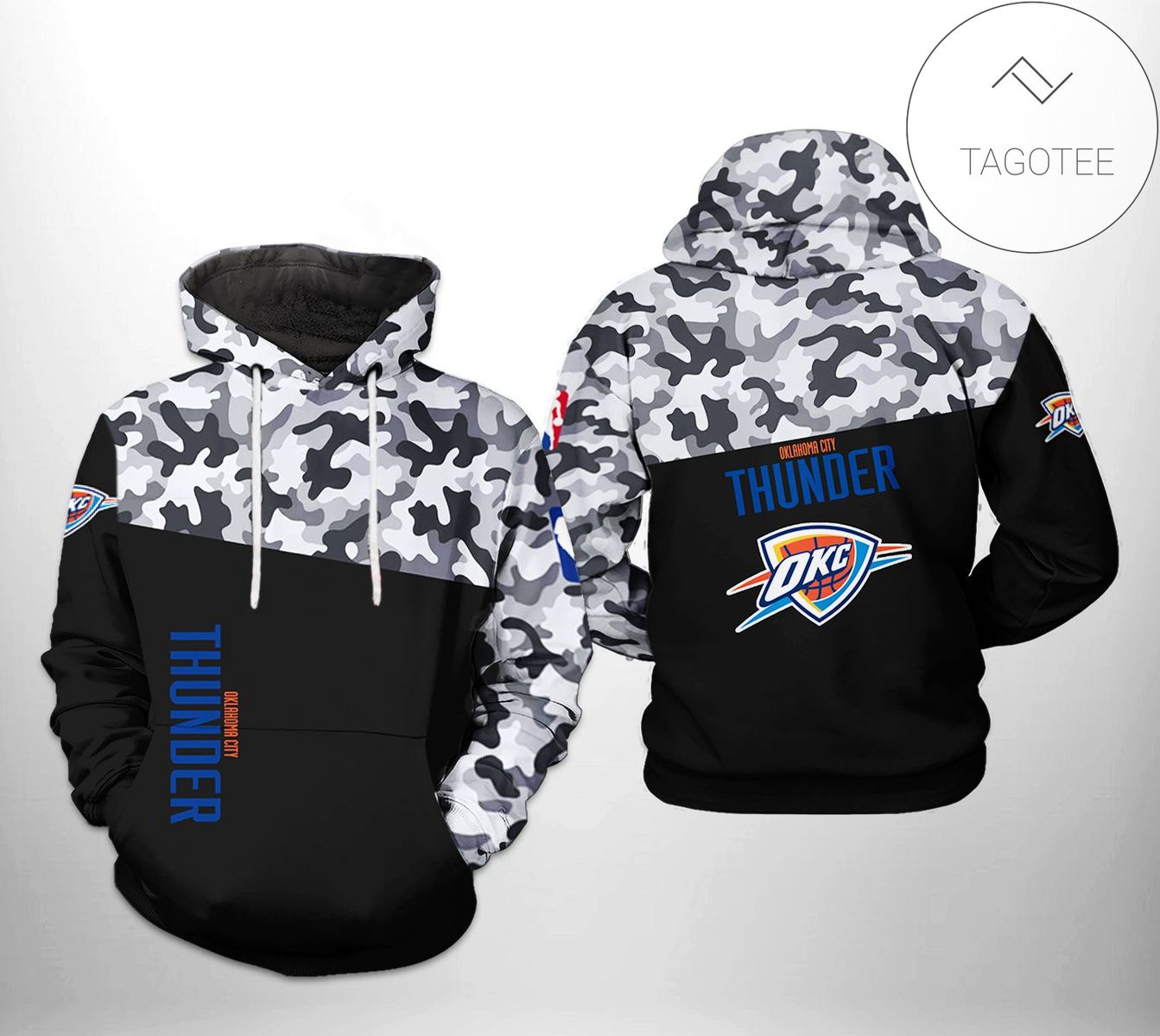 NBA Oklahoma City Thunder Black Camo Pullover Hoodie NBA Oklahoma City Thunder Black Camo Pullover Hoodie