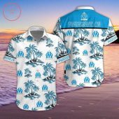 Olympique de Marseille White Hawaiian Shirt