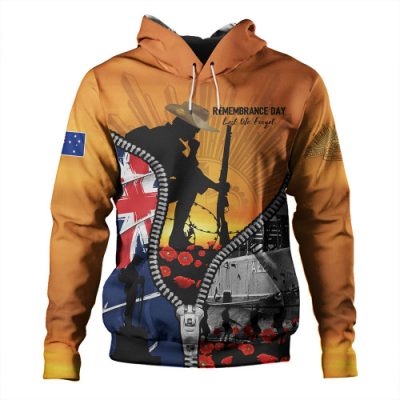 Australia Hoodie Lest We Forget Honoring Our Heroes On Remembrance Day