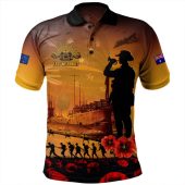 Australia Polo Shirt ANZAC Day Guardian Of The Dawn