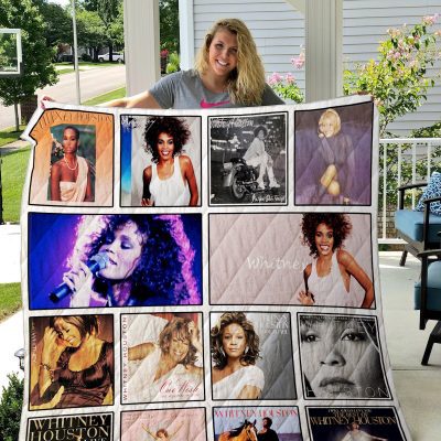 Whitney Houston Quilt Blanket V1