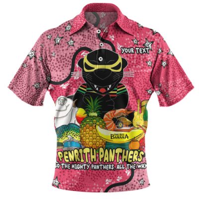 Penrith Panthers Custom Polo Shirt - Australian Big Things (Pink) Polo Shirt
