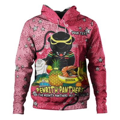Penrith Panthers Custom Hoodie - Australian Big Things (Pink) Hoodie