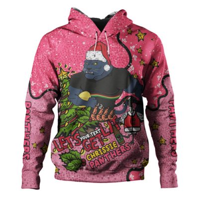 Penrith Panthers Christmas Custom Hoodie - Let's Get Lit Chrisse Pressie Hoodie