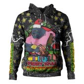 Penrith Panthers Christmas Custom Hoodie - Merry Christmas Our Beloved Team With Aboriginal Dot Art Pattern Hoodie