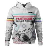 Penrith Panthers Naidoc Week Custom Hoodie - NAIDOC WEEK 2023 Indigenous Inspired For Our Elders Theme (White)