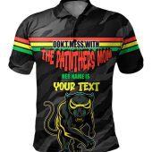 Penrith Panthers Mother's Day Polo Shirt - Screaming Mom and Crazy Fan