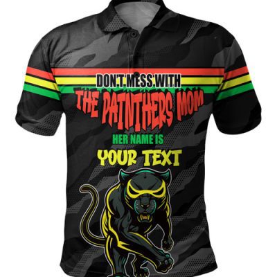 Penrith Panthers Mother's Day Polo Shirt - Screaming Mom and Crazy Fan