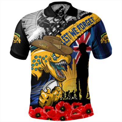 Parramatta Eels Polo Shirt United In Spirit Anzac Day Tribute