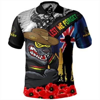 Penrith Panthers Polo Shirt United In Spirit Anzac Day Tribute
