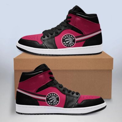 NBA Toronto Raptors Red Black Air Jordan 1 High Sneakers