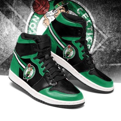 NBA Boston Celtics Green Black Air Jordan 1 High Sneakers V3