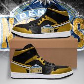NBA Denver Nuggets Black Yellow Air Jordan 1 High Sneakers
