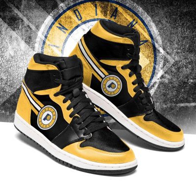 NBA Indiana Pacers Gold Black Air Jordan 1 High Sneakers