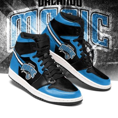 NBA Orlando Magic Blue Black Air Jordan 1 High Sneakers