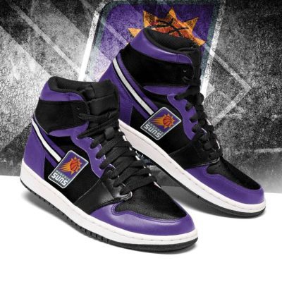NBA Phoenix Suns Purple Black Air Jordan 1 High Sneakers