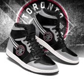 NBA Toronto Raptors Gray Black Air Jordan 1 High Sneakers