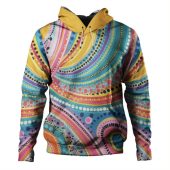 Australia Aboriginal Hoodie - Australian Indigenous Aboriginal Art Vivid Pastel Colours Ver 1 Hoodie
