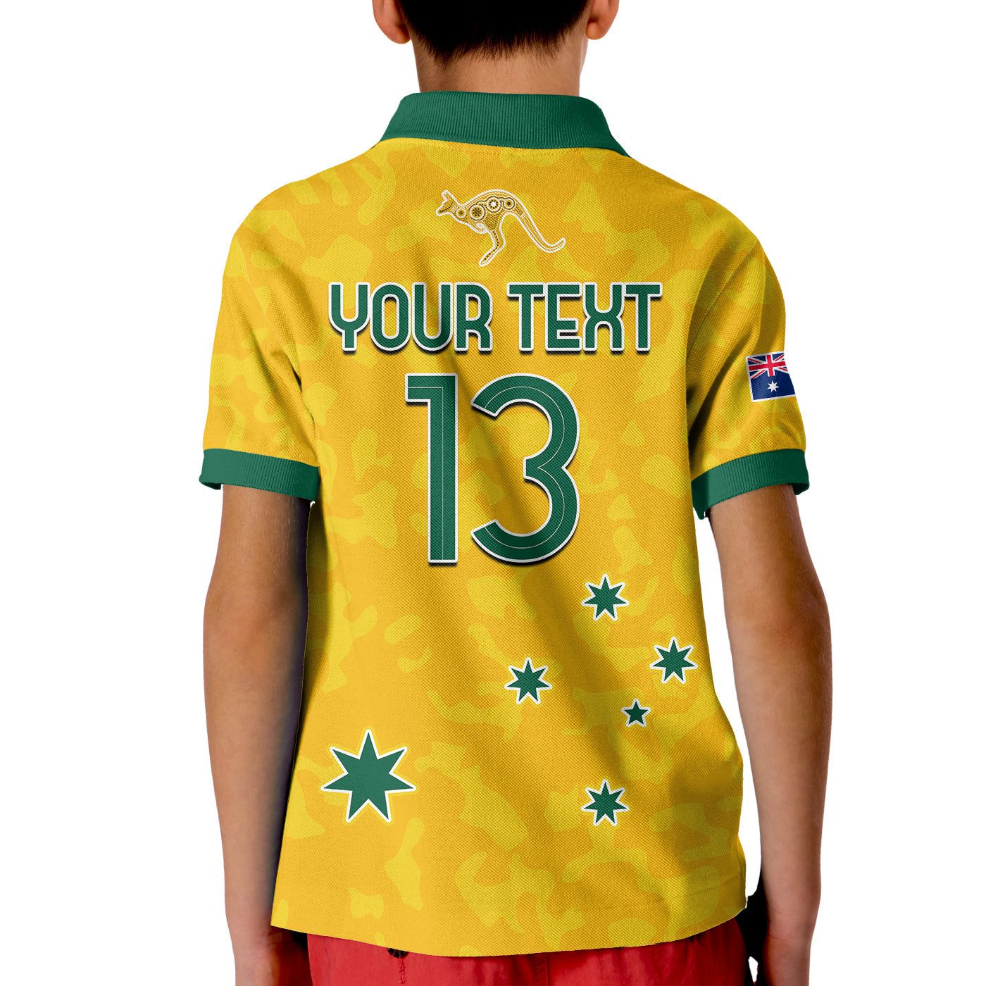 (Custom Text and Number) Australia Soccer Polo Shirt World Cup Football 2022 Socceroos with Kangaroos (Custom Text and Number) Australia Soccer Polo Shirt World Cup Football 2022 Socceroos with Kangaroos