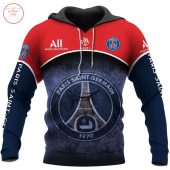 Paris Saint-Germain FC Blue Red 1970 Pullover Hoodie