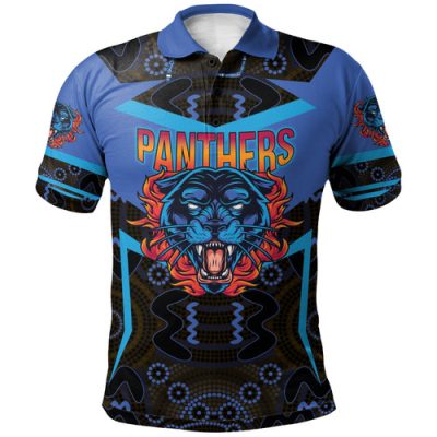 Penrith Panthers Polo Shirt - Custom Angry Panther Style Polo Shirt