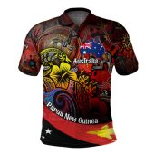Australia Papua New Guinea Birds Of Paradise With Aboriginal Polo Shirt