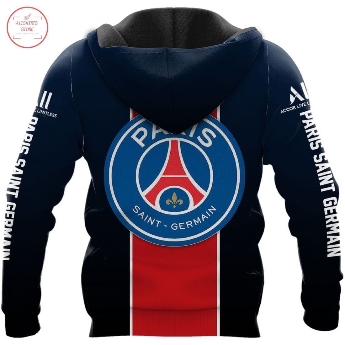 Paris Saint-Germain FC Black Limited Pullover Hoodie Paris Saint-Germain FC Black Limited Pullover Hoodie