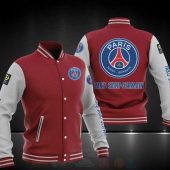 Paris Saint-Germain FC Red Grey Baseball Jacket