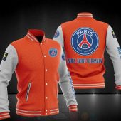 Paris Saint-Germain FC Orange Grey Baseball Jacket