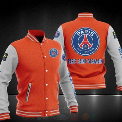 Paris Saint-Germain FC Orange Grey Baseball Jacket