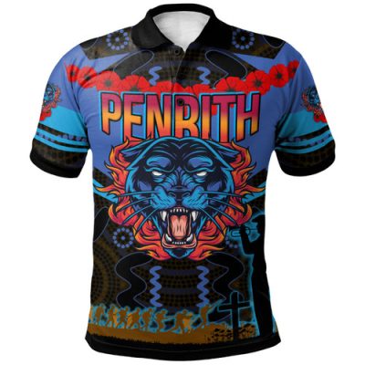 Penrith Panthers Polo Shirt - Custom Angry Panther Style Polo Shirt